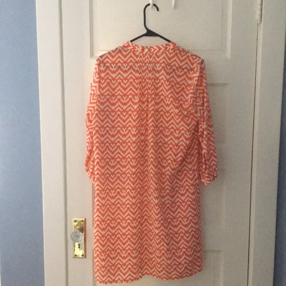 SZ S Gap orange patterned dress - Picture 2 of 4